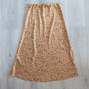 Cresent Midi Cheetah Print Skirt - L